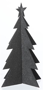 Lübech Living juletræ - felt x-mas tree - sort højde 20 cm - Fransenhome